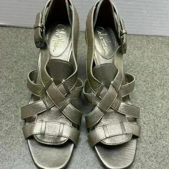Cole Haan Gold/bronze two tone women’s sandals Size 8B. NikeAir soles - Picture 1 of 7